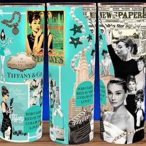 Audrey Hepburn Breakfast at Tiffanys Collage Cup Mug Tumbler 20oz